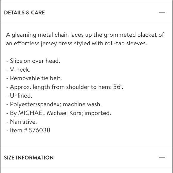 MICHAEL Michael Kors Chain Lace Up Dress - Picture 10 of 10